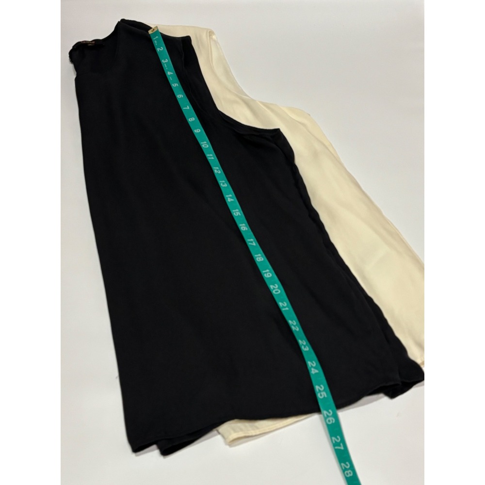 Quince Washable Silk Sleeveless Tank Bundle of 2  Black Ivory XL Quiet Luxury - Picture 9 of 12